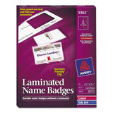Avery 5362 Laminated Name Badges, w/Clips,Printable,2Inch x31/4Inch , 30/BX,WE