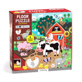Mudpuppy Farm Friends - 25 Piece Floor Puzzle with 6 Barnyard Animal Shaped Pieces Featuring an Adorable Illustration of A Farm