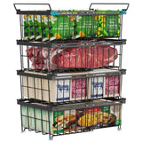 iSPECLE Freezer Organizer Bins - Fit 10 to 20 Cu.FT Deep Freezer, 4 Pack Large Expandable Stackable Chest Freezer Organizer Bins