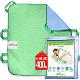 Absorbent Positioning Bed Pad with Handles 34 X 36- Washable, Waterproof Incontinence Bed Pads - Reusable Bed Mobility Under Pad