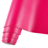 HGUAN Smooth Solid Color Rose Red Faux Leather 12X53(30cmX135cm),Faux Leather Sheets Roll Very Suitable for Making Crafts, Leath