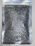 Mahir Glitter Silver Hexagon Glitter, 0.40mm, 100g, for Resin Art, Nail Art, Craft DIY & Decoration
