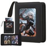 Zettokete Trading Card Binder with Display Window - 4 Pocket Binder Holds 400 Cards, Fits TCG & Standard Size Cards, Includes 2 