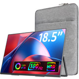 VisionOwl Large Portable Monitor-18.5 Inch Computer Gaming Display 100Hz 125% sRGB FHD 1080P USB-C HDMI IPS Screen for Laptop Ma