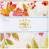 Picnic Florals Riley Blake 5inch Stacker, 42 Precut Fabric Quilt Squares by My Minds Eye
