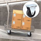 Cionyce 4 Pcs 2 Inch Rubber Caster Wheels Heavy Duty Rigid Fixed Casters with Non-Swivel Top Plate for Furniture