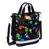 FunBlast Fashion Travel Bag with Handle Strap Tote Bags, Dinosaur Print Cute Colorful MultiPurpose Hand Bag, Lunch Bag, Tuiti