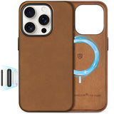 SHIELDON Genuine Leather Case for iPhone 16 Pro, [Camera Button Updated], Magnetic Wireless Charging Slim Fit Elegant Non-Slip S