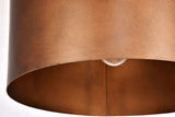 Elegant Lighting Ld6015D15 Miro Single Light 15 Wide Pendant With An Aluminum S, Manual Brass