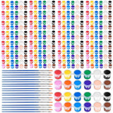 DUA MAIGA 420Pcs Washable Acrylic Paint for Kids Arts and Crafts, 30 Gouache Watercolor Paint Sets of 12 Colors for Party Classr