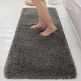 Ruggnovea Bathroom Rugs 24x59, Ultra Thick Shaggy Soft Absorbent Bath Rug, High Density Foam Latex Non Slip Backing, Machine Was