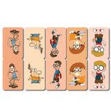 woopme Set of 5 Magnetic Funny Cartoons Bookmark for Book Lovers Readers Students Gift Magnetic Page Clips Folding