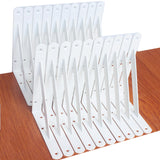 20 Pack L11 x H 8 White Heavy Duty Shelf Brackets with Screws Metal Shelf Brackets Shelf Support Angle Brackets for Shelves L Br