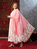Gosriki Women'S Cotton Blend Anarkali Solid Kurta With Pant & Dupatta (Bhanuja White-Gs_S_White_Small),White,,B0D73WG2X3