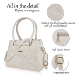 Adisa V-Quilt Shoulder Bag For Women And Girls With Sling Belt (Ad4072-Cre) Off White,Off White,,B0DF487YK9