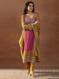 Libas Women'S Silk Blend Kurta Set (49512_Mustard_M)