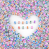 200 Pieces 6x6mm White Cube Acrylic Number Beads 0-9 Mixed Plastic Shape Loose DIY Beads for Jewelry Making Bracelets Necklaces 