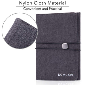Folio Cover Compatible with Rocketbook Everlast Fusion, Cloth Fabric, Multi Organizer Men & Women Folder with Pen Loop/Phone Poc