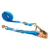 US Cargo Control J Hook Ratchet Strap 1 x 20', 1 Inch Ratchet Straps with Double J-Hooks & D-Rings, 1,320 LBS Break Strength, Ve