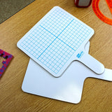 Flipside Products Rectangular Graph Dry Erase Answer Paddles, Double-Sided, Auction, Handheld Whiteboard, Handle Response Board,