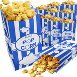 CUSINIUM 1oz Royal Blue Paper Popcorn Bags (100-pack) - Carnival Theme - Customizable