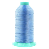 Mandala Crafts Size 346 210D T350 Bonded Nylon Thread - Light Blue 415 YDs Tex 350 Heavy Duty Sewing Threads for Leather, Jeans,