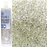 Miyuki Round Seed Beads Size 15/0 8.2 Gram Tube Silver Lined Crystal 1591