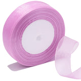 Bsikon 1 Inch Sheer Organza Ribbon 50 Yards Light Purple Chiffon Ribbon for Gift Wrapping,Bouquets,Wedding,DIY Craft
