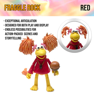Boss Fight Studio Red, Fraggle Rock Collectible Action Figure - Highly Articulated Figurine - Accessories Including Hat, Magnify
