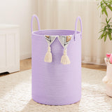 Artfeel Laundry Basket,Woven Cotton Rope Laundry Hamper,60L for Decorative Storage of Dirty Clothes,Toys and Blankets in Bathroo