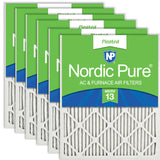 Nordic Pure 12x24x1 (11 1/2 x 23 1/2 x 3/4) Pleated MERV 13 Air Filters 6 Pack
