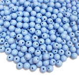 LIMAOLLY Acrylic Round Pastel Beads Candy Color Plastic Spacer Beads for DIY Necklace Bracelet Earring Jewelry Making (Light Blu