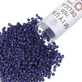 Miyuki Delica Seed Beads - Size 11/0 (1.6 mm), DB0377, Matte Metallic Dark Gray Blue, 7.2 g, Approx. 1440 Beads, Made in Japan