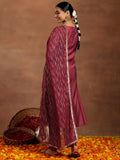 Libas Women'S Silk Blend Kurta Set (Gs963_Rust Rust Xl