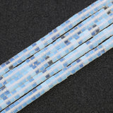 NITOPUPU 150Pcs 4 2mm Natural White Opal Spacer Stone Beads for Jewelry Making Supplies, Loose Semi Flat Round Gemstone Tube Be