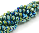 Perlin Czech Bohemian Crystal Glass Beads 3mm CZ Faceted Rondelle 160 Pieces Round Loose Spacer 1 Strand Beads for DIY Jewelry B