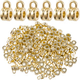 Joez Wonderful 80 Pcs Links Bail Beads, Hypoallergenic Alloy Column Spacer Beads, Gold Connector Tube Charm for Jewelry Making D