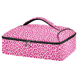 SyXIOP Insulated Casserole Carrier Bag Pink Leopard Print