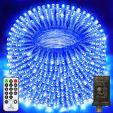 JXLEDAYY 403 FT 1000 LED Christmas Lights Outdoor Fairy Lights Plug in Extra Long String Lights Clear Wire Waterproof 8 Modes Ti