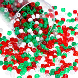 850 Pieces Christmas Pony Beads Glitter Pony Beads Plastic Craft Beads with Storage Box for Christmas Home Decoration DIY Crafts