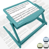 MAGNIPROS Patented 5X [Rechargeable] LED Page Magnifier with Foldable Stand | Eye Caring 3-Color Light Modes & Anti-Glare Lens f