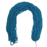 Czech 11/0 Glass Seed Beads, Silver Lined - 12 String Hanks, Multi Colors (Blue)