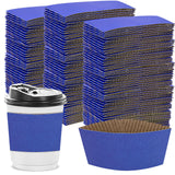 zsccxq Disposable Coffee Cup Sleeves Corrugated Kraft Paper Coffee Cup Sleeves Holder Protective Insulated Heat Espresso ForHot 