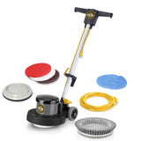 Prolux PLC13L 13inch Heavy Duty Commercial Polisher Floor Buffer Machine Scrubber and 5 Pads
