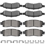 Ceramic Pads Kits,SCITOO 8pcs Brakes Pads Set fit for Buick Enclave,Rainier,for Chevy SSR,Trailblazer EXT,Traverse,for GMC Acadi