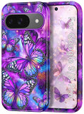 Btscase for Google Pixel 9 Pro Case/Pixel 9 Case 2024 [Military Grade Shockproof] Stylish Marble Pattern Slim Protective 3 Layer