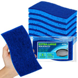 AIDEA XL Scrub Sponges Non-Scratch 6Count, Extra Large Sponges Kitchen, Sponge for Dishes, Cleans Fast Without Scratching Safe f