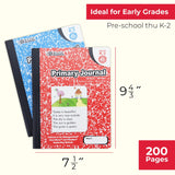 Bazic Primary Journal Composition Book Marble, 100 Sheet Drawing & Writing Grades K- 2 Notebook Journal Comp Notebooks For Kindergarten School, 48-Pack