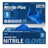 Supmedic Disposable Nitrile Gloves, 5 mil Powder-Free Latex-Free Food Safe Non-Sterile Exam Cooking Cleaning Glove (Small)