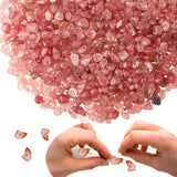 XIANNVXI Watermelon Quartz, Beads, Natural Chip Stone Beads 400Pcs Crystal Bead 5-8mm Irregular Healing Crystal Loose Rocks for 